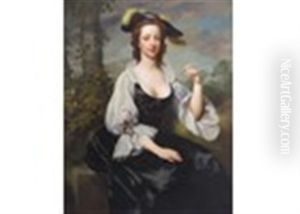 Portrait Of Lady Robinson by Thomas Hudson