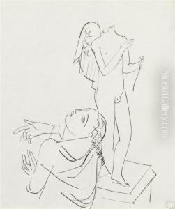 Muse Et Pygmalion by Maurice Barraud