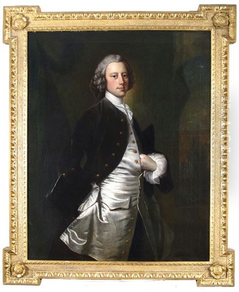 Portrait Of Gentleman Thought To Be George Vernon, Three Quarter Length, Standing - view 1