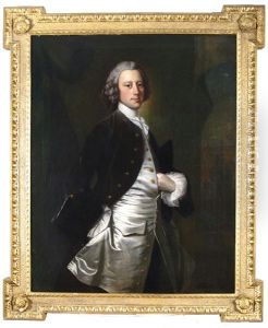 Portrait Of Gentleman Thought To Be George Vernon, Three Quarter Length, Standing by Thomas Hudson