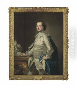 Portrait Of Thomas Braddyll (d. 1776), Three-quarter-length, In Van Dyck Costume, His Right Hand Resting On A Plumed Hat On A Table Portrait Of Thomas Braddyll (d. 1776), Three-quarter-length, In Van Dyck Costume, His Right Hand Resting On A Plumed Hat On A Table