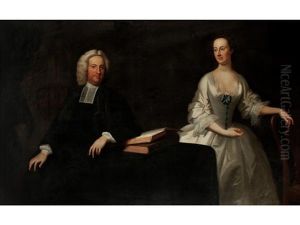 Portrait Of The Reverend Herbert Taylor Of Bifrons, Kent (1698-1765) And His Wife Mary, Half Length, Seated In An Interior