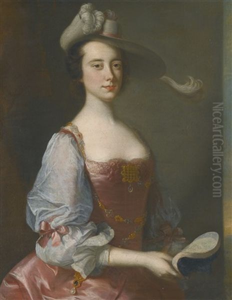 Portrait Of A Lady In Van Dyck Dress - view 1