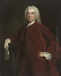 Portrait Of George Speke Of Curry Revel And White Lackington In A Red Velvet Coat And Waistcoat