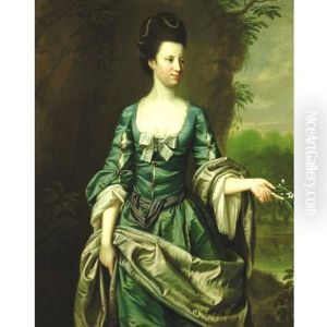 Portrait Of A Lady (lady Dashwood?) by Thomas Hudson