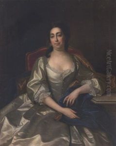 Ritratto Di Gentildonna Seduta In Abito Bianco
