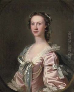 Portrait Of Dorothy Wilson, Of Dallam Tower, In A Pink Dress Decorated With Pearls Portrait Of Dorothy Wilson, Of Dallam Tower, In A Pink Dress Decorated With Pearls