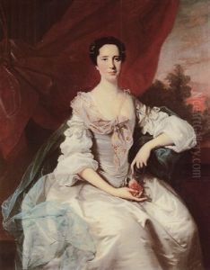 Portrait Of Miss Denison, Wife Of Jonathan Midgley Of Beverley Yorkshire by Thomas Hudson