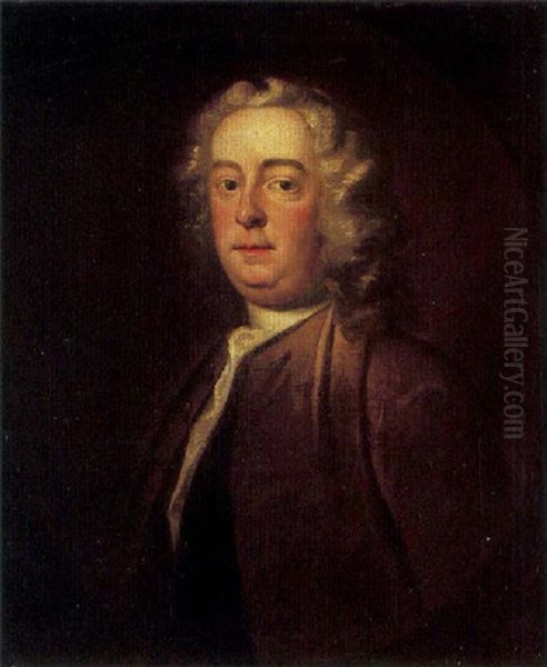 Portrait Of A Gentleman Wearing A Brown Coat - view 1