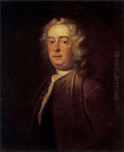 Portrait Of A Gentleman Wearing A Brown Coat by Thomas Hudson