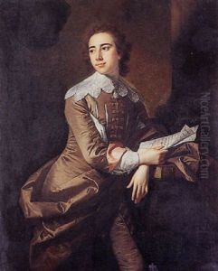 Portrait Of A Gentleman, In A Brown Coat Reading A Manuscript