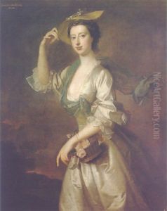 Portrait Of Lady Camilla Fleming by Thomas Hudson
