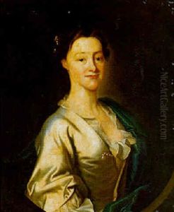 Portrait Of Grace Smyth, In A Satin Dress With Wrap Portrait Of Grace Smyth, In A Satin Dress With Wrap