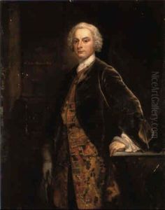 Portrait Of Sir John Barker, Bt. With His Arm Resting On A Marble Table