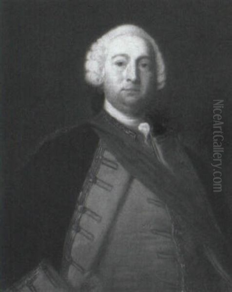 Portrait Of A Gentleman In A Blue Jacket With Sash Of Office - view 1
