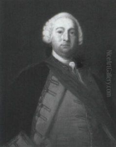 Portrait Of A Gentleman In A Blue Jacket With Sash Of Office