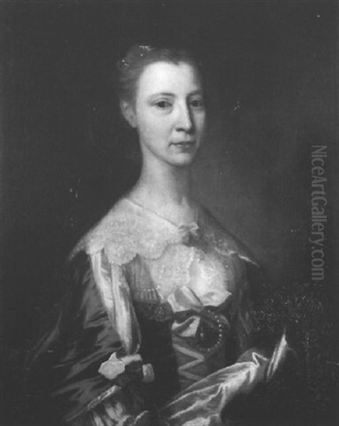 Portrait Of A Lady With Pink Bows - view 1