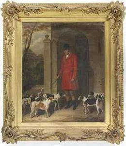 Portrait Of A Huntsman With His Hounds