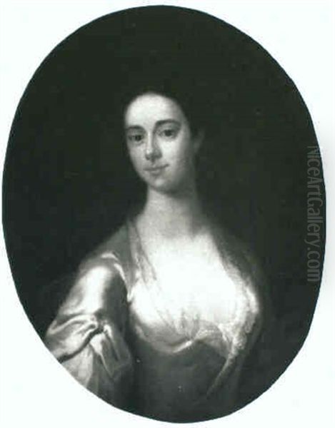 Portrait Of A Lady Wearing A White Dress - view 1