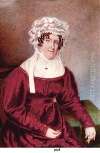 A Lady Seated In Crimson Dress And Elaborate White Bonnet (+ 2 Others; 3 Works)