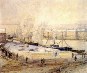 Les Quais De Rouen Sous La Neige