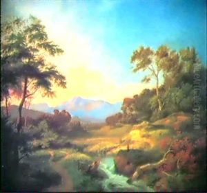 Weite Landschaft Mit Blick Auf Salzburg by Hans Hueber