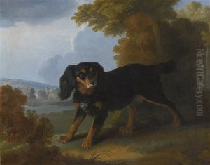 Portrait Of Mimi, Madame De Pompadour's King Charles Spaniel, In A Landscape Portrait Of Mimi, Madame De Pompadour's King Charles Spaniel, In A Landscape