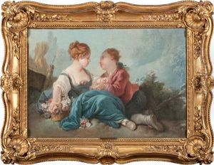 Deux Jeunes Enfants Bergers
