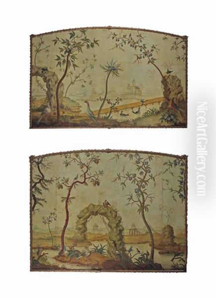 Chinoiseries : Paysages Animes (pair) - view 1