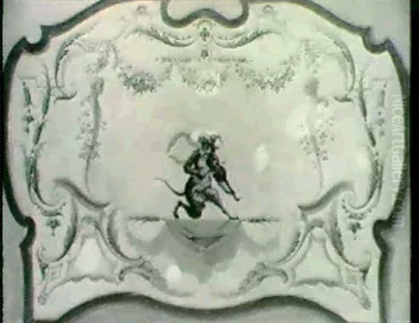 Un Singe Musicien Dans Un Decor De Grotesques - view 1