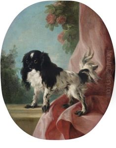 Portrait D"un Cavalier King Charles by Jean Baptiste Huet