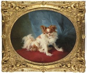 Portrait Of A King Charles Spaniel by Jean Baptiste Huet