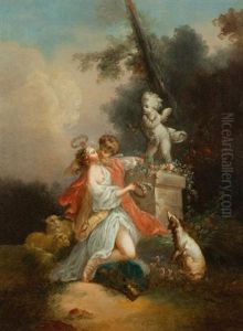 L'offrande A L'amour by Jean Baptiste Huet