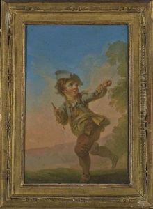 Enfant Jouant Avec Un Cerf-volant by Jean Baptiste Huet