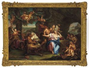 Die Hochzeit Von Bacchus Und Ariadne by Jean Baptiste Huet