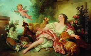 L'amour Vainqueur by Jean Baptiste Huet