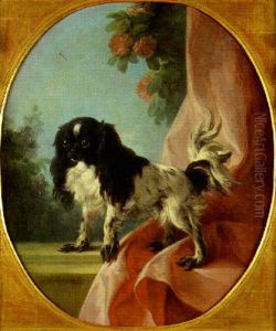 King Charles Devant Un Jardin by Jean Baptiste Huet