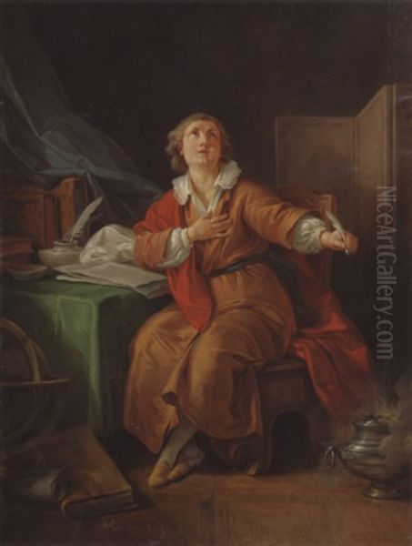 Portrait Of Marie-joseph Chenier, A Quill In His Left Hand - view 1