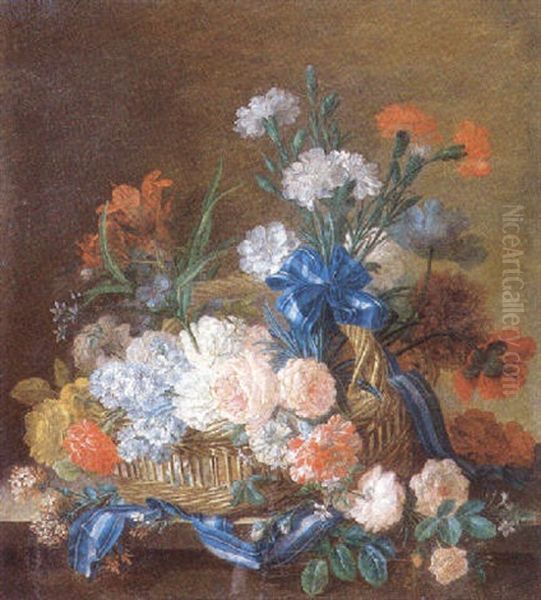 Corbeille De Fleurs Sur Un Entablement - view 1