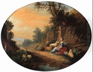 A Shepherd Resting At The Foot Of A Tree A Shepherd Resting At The Foot Of A Tree