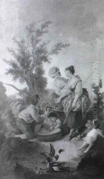 Les Duex Paysannes Et Les Jeunes Pecheurs - view 1