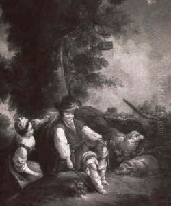 Jeune Berger Chatouill, Pendant La Sieste by Jean Baptiste Huet