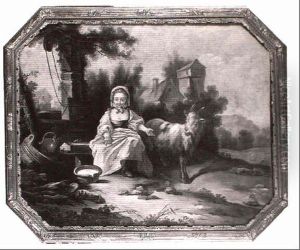 La Petite Fermiere by Jean Baptiste Huet