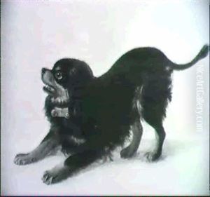 Portrait De Chien by Jean Baptiste Huet