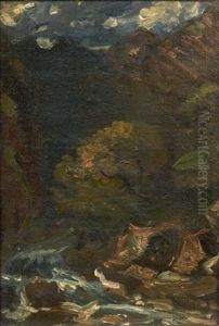 Le Torrent Alpin by Paul Huet