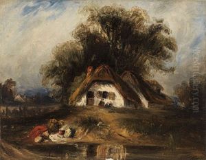 Landscape With Farmhouse by Paul Huet