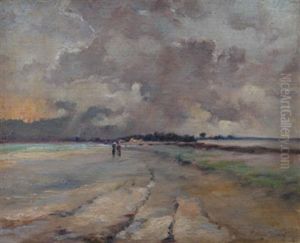 Promenade En Bord De Mer by Paul Huet