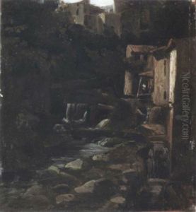 Vue De Royat-auvergne by Paul Huet