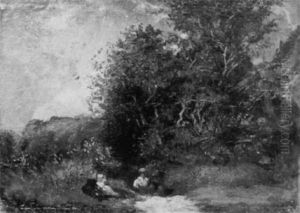 Le Chemin Des Amants Au Crepuscule A Villers by Paul Huet