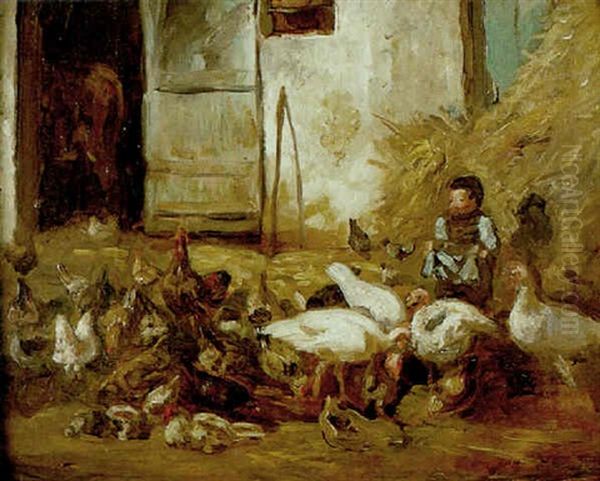 Jeune Enfant Dans La Basse-cour - view 1